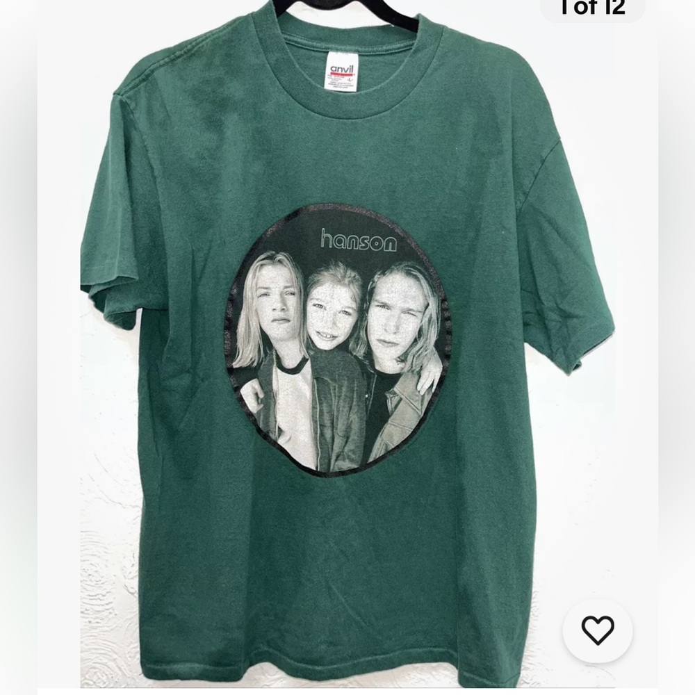 Hanson Vintage Anvil Tour Green T-Shirt Size Large ——AS IS——